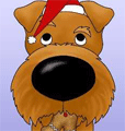 Irish Terrier Christmas Santa